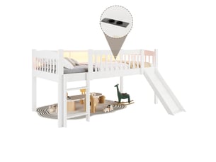 Lit mezzanine 90x200 cm    coloris blanc