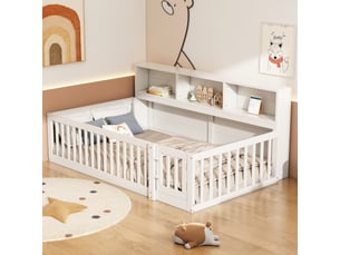 Lit simple 90x200 cm <strong>HAUSS SPOLE</strong> <strong></strong> coloris blanc