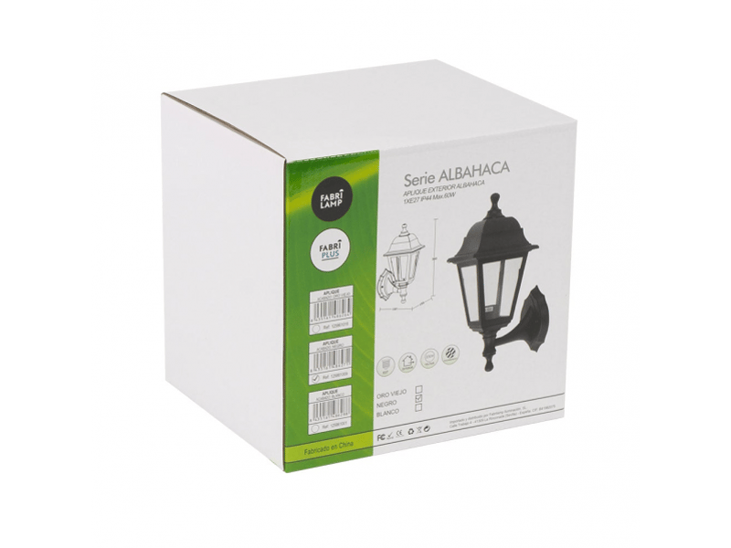 Applique extérieure classique fabrilamp albahaca or vieilli, 1 x e27, ip44, 35 x 15 x 19,7 cm 125861016 - Conforama C