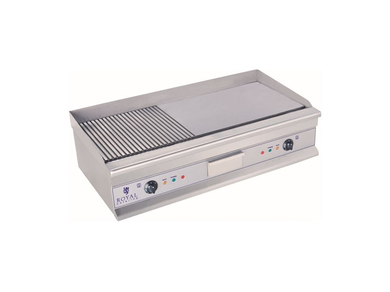  Plancha électrique nervurée - 100cm - 2 x 3.2kw acier inox professionnel 3614047  - Conforama A