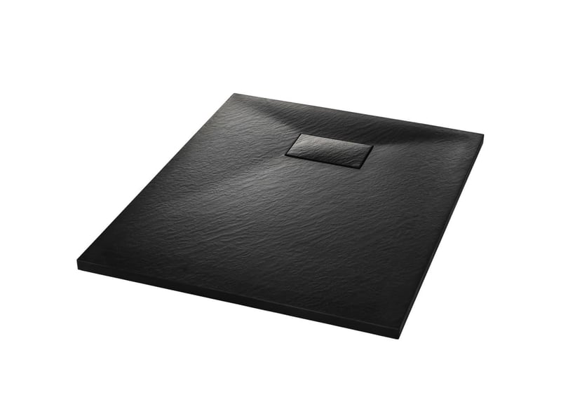  Bac de douche receveur de douche rectangulaire salle de bain maison intérieur trou de drain standard de 9 cm smc 90 x 70 cm noir 02_0003455  - Conforama A