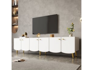 Meuble tv coloris blanc 180 cm