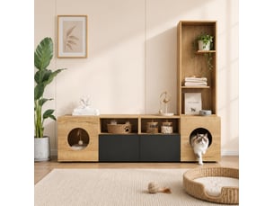 Meuble tv coloris bicolore 185 cm TCQPZ