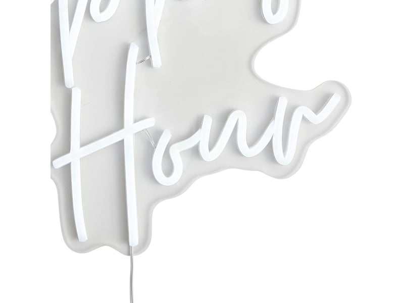  Applique murale néon blanche avec led - happy hour  - Conforama D