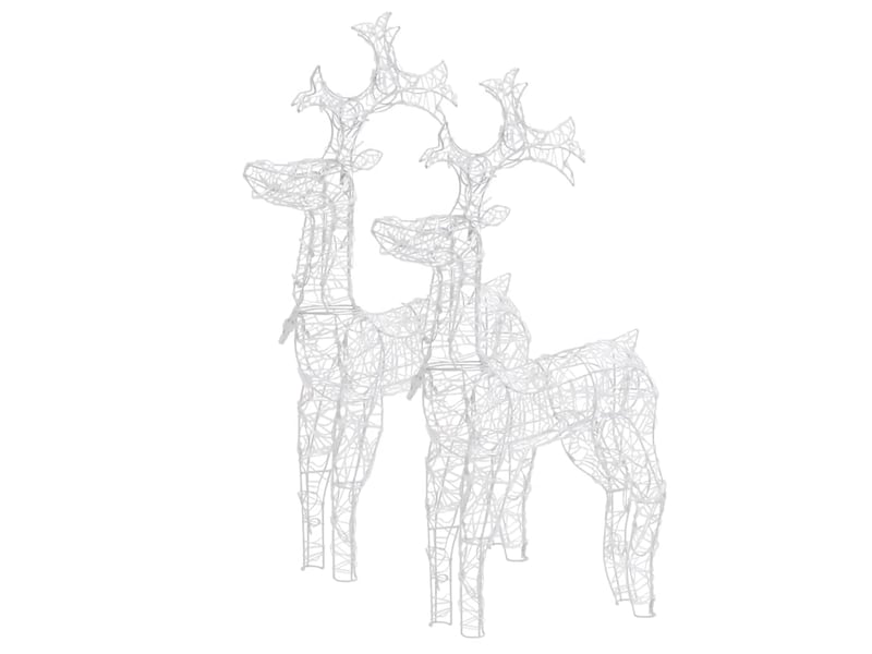  Décorations de noël de renne 2 pcs 60x16x100 cm acrylique  - Conforama D