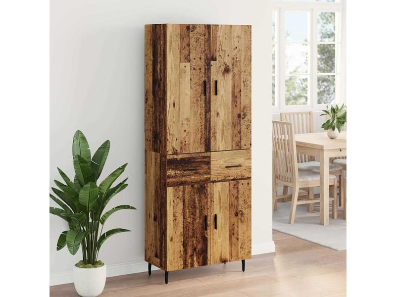  Buffet - haut armoire 2 pc bois ancien 69,5 x 34 x 180 cm  - Conforama D