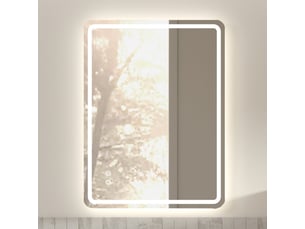 Miroir mural de salle de bain led antibuée tactile 60 x 80 cm
