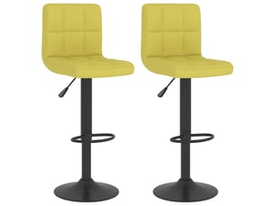 Lot de 2 tabouret de bar, chaise de bar vert tissu shl84265