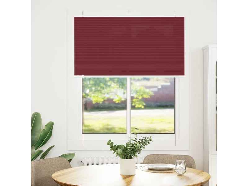 Store plissé, store de fenêtre rouge bordeaux 110x150 cm largeur du tissu 109,4cm cf47025 - Conforama A