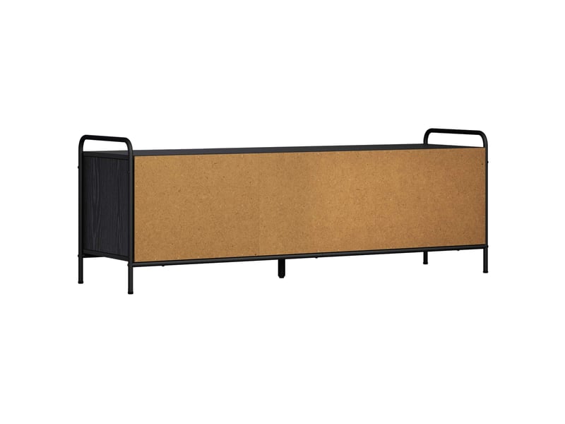  Meuble tv, banc tv 140x39,5x50 cm chêne noir bois d'ingénierie shl50364  - Conforama E