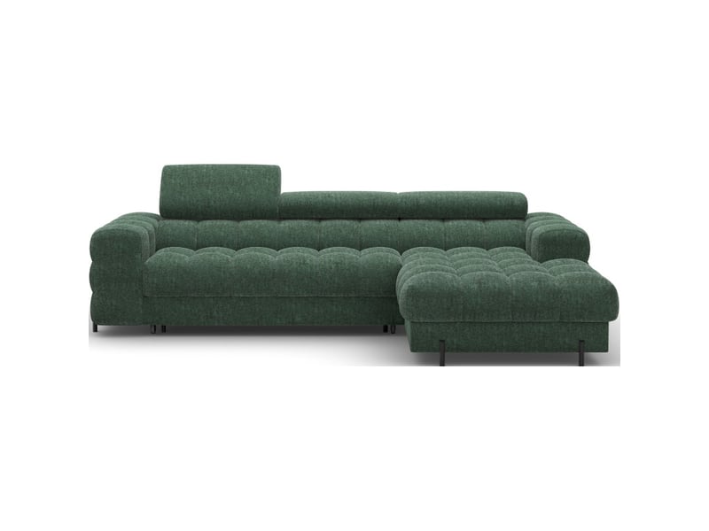  Canapé d'angle droit convertible emeraude style épuré 285x99x181cm filtro  - Conforama A