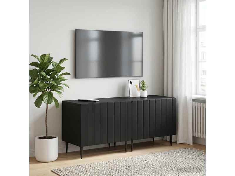  Meuble tv - banc tv - meuble de rangement noir bois d'ingénierie  - Conforama B