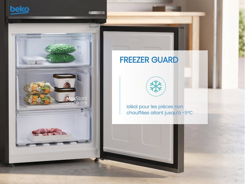 Réfrigérateur combiné (congélateur en bas) BEKO B5RCNE406HXBR - Conforama H