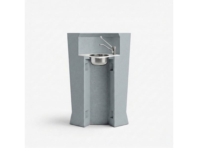  Comptoir avec lavabo intégré pour bar design marvy blanc - turquoise  - Conforama A