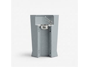 Comptoir avec lavabo intégré pour bar design marvy blanc - turquoise