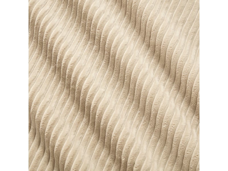  Canapé d'angle modulable 4 places, canapé d'angle beige en velours côtelé avec pieds antidérapants et structure stable  - Conforama E