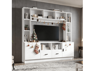 Meuble tv coloris blanc 35 cm <strong>EVRYAE </strong>  <strong></strong>