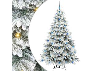 Sapin de noël, arbre de noël artificiel avec 300 led blanc 210 cm pe et pvc cf61213