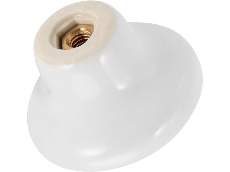  Set de 24 poignées en céramique blanche de 32 mm, boutons ronds pour portes, cuisine, salle de bain et bureau.  - Conforama B