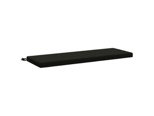 Coussin de banc, coussin d'assise, coussin de canapé soest 100 % polyester noir 100 x 40 x 5 cm cf53395