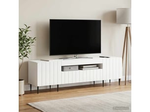 Meuble tv coloris blanc 1 cm <strong></strong> <strong></strong>