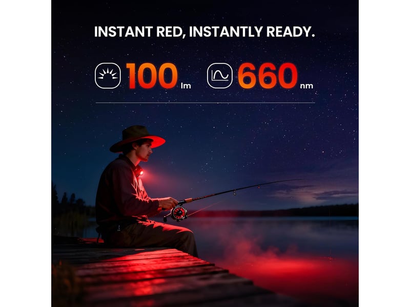  Sofirn st10 edc lampe torche led rechargeable 1000 lumens, lumière rouge 660 nm, usb-c, aimant et clip de poche  - Conforama B