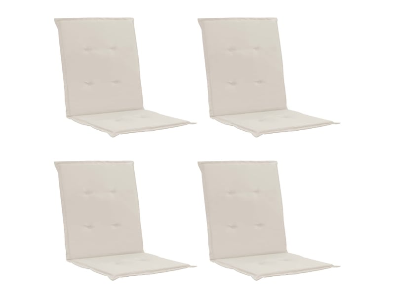  Lot de 4 coussins de chaise de jardin 100% polyester imperméable crème 100 x 50 x 3 cm dec021681  - Conforama A