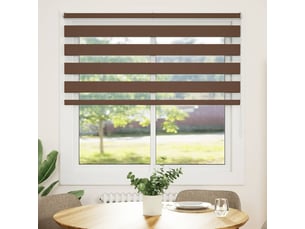 Store zèbre, store de fenêtre marron 140x100cm largeur du tissu 135,9cm polyester cf48675