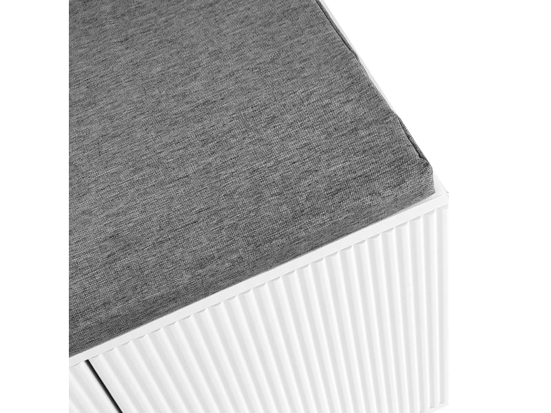  Vestiaire d'entrée avec banc à chaussures et coussin blanc 60.5x35.2x180.5 cm N621P232621W - Conforama D