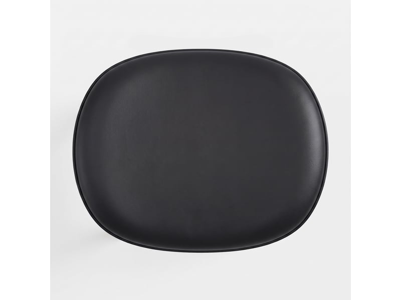  Lot de 2 tabourets pour îlot 65,5 cm en bois foncé et similicuir noir-jude Jude - Conforama E