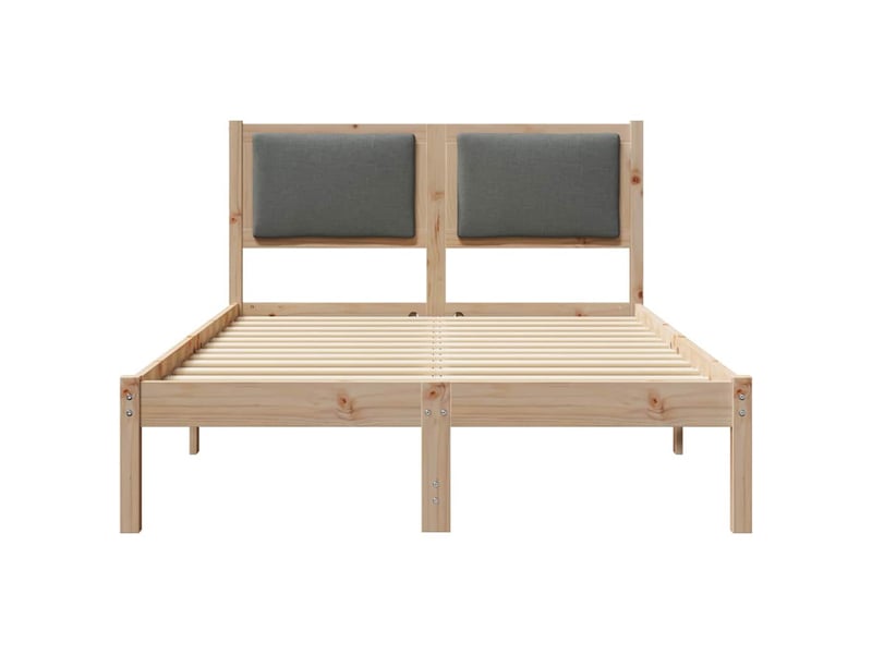  Lit double- lit adulte -  cadre de lit gris foncé 120 x 190 cm pin massif  - Conforama D
