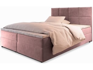Lit avec rangement 160x200 cm <strong>MASSENO</strong> <strong></strong> coloris rose