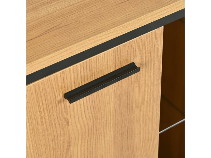 Buffet cuisine à trois tiroirs, 160 x 40 x 85 cm, meuble de rangement avec compartiments de rangement,  pour salon, naturelle  - Conforama E