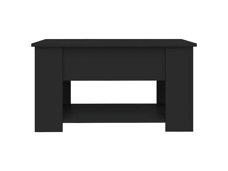  Table basse | table de salon noir 79x49x41 cm bois d'ingénierie shl1537  - Conforama E