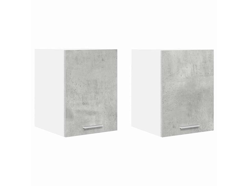  Meuble de rangement, armoire suspendue 2 pcs gris béton et blanc bois d'ingénierie shl4979  - Conforama A