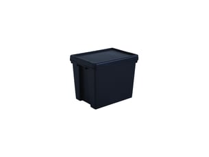Boîte stockage en plastique noir 29 x 38,5 x 31,5 cm 24l