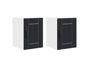 Meuble mural de cuisine | armoire de cuisine 2 pcs noir bois d'ingénierie shl1918