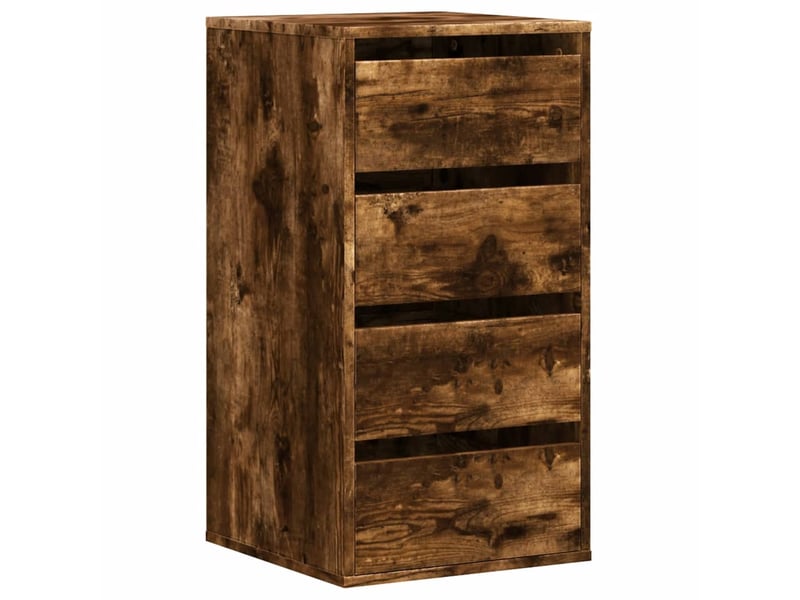  Commode chambre adulte, commode d'angle chêne fumé 40x41x76 cm bois d'ingénierie  - Conforama A
