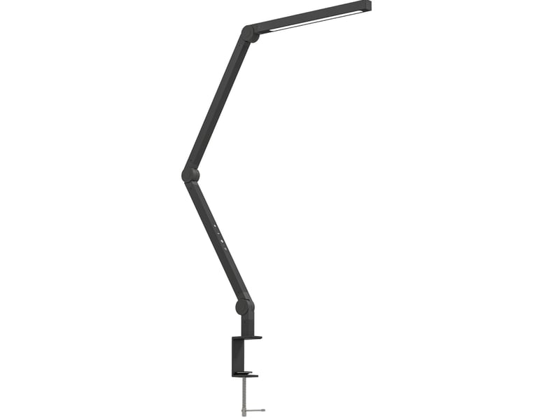  Lampe de bureau led 121,5x3,8x5,5 cm 96 led réglables métal noir  - Conforama A