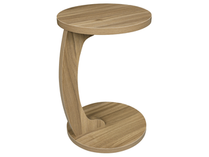 Table d'appoint ronde en c - table basse, salon ou support ordinateur - multifonction