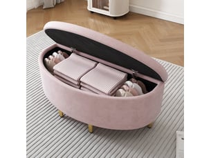 Banc  coloris rose <strong>MAISENTIEL</strong> <strong></strong> - 90 cm