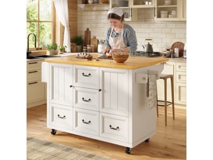 Desserte 2 portes 5 tiroirs coloris blanc mdf