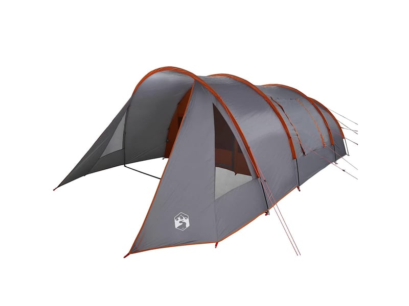  Tente tunnel, tente de camping 5-personnes 5 personne gris et orange  - Conforama D
