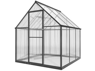 Serre de jardin en aluminium polycarbonate, montage rapide, fenêtre réglable, porte battante, 178x168x195cm, transparent