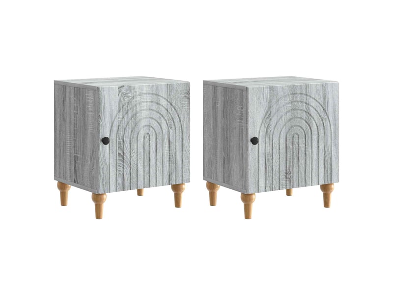 Table de chevet - cabinet de chevet - table de nuit 2 pc sonoma gris 43 x 34,5 x 50 cm - Conforama A