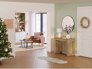 LOT DE 2 DEMI-PORTES CADRÉES BLANCHES SOPHIA