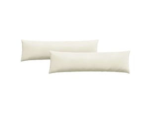 Lot de 2 coussins de canapé, coussins décoratifs crème 145 x 40 cm cf59039