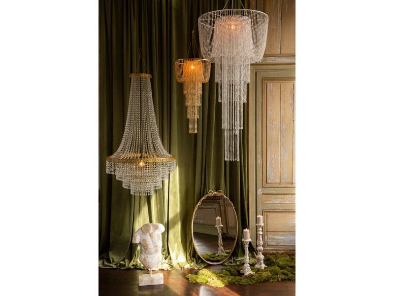 Abat-jour suspension perles sigrid 160cm transparent  - Conforama E