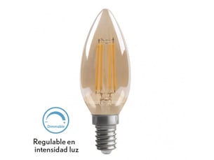 Ampoule led filament fabrilamp filamen vela e14 4 w 330 lm 2700 k ambre ø 35 mm dimmable