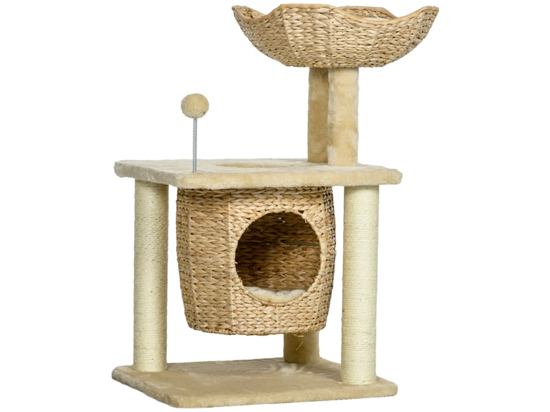 74 cm avec niche, plateforme et griffoirs beige chicfurn - Conforama A